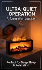 Transform the Atmosphere of Your Home: Ultrasonic Humidifier & Fireplace Diffuser with Flame Effect