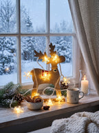 Holiday LED String Lights — Snowflake & Cherry Blossom Garland