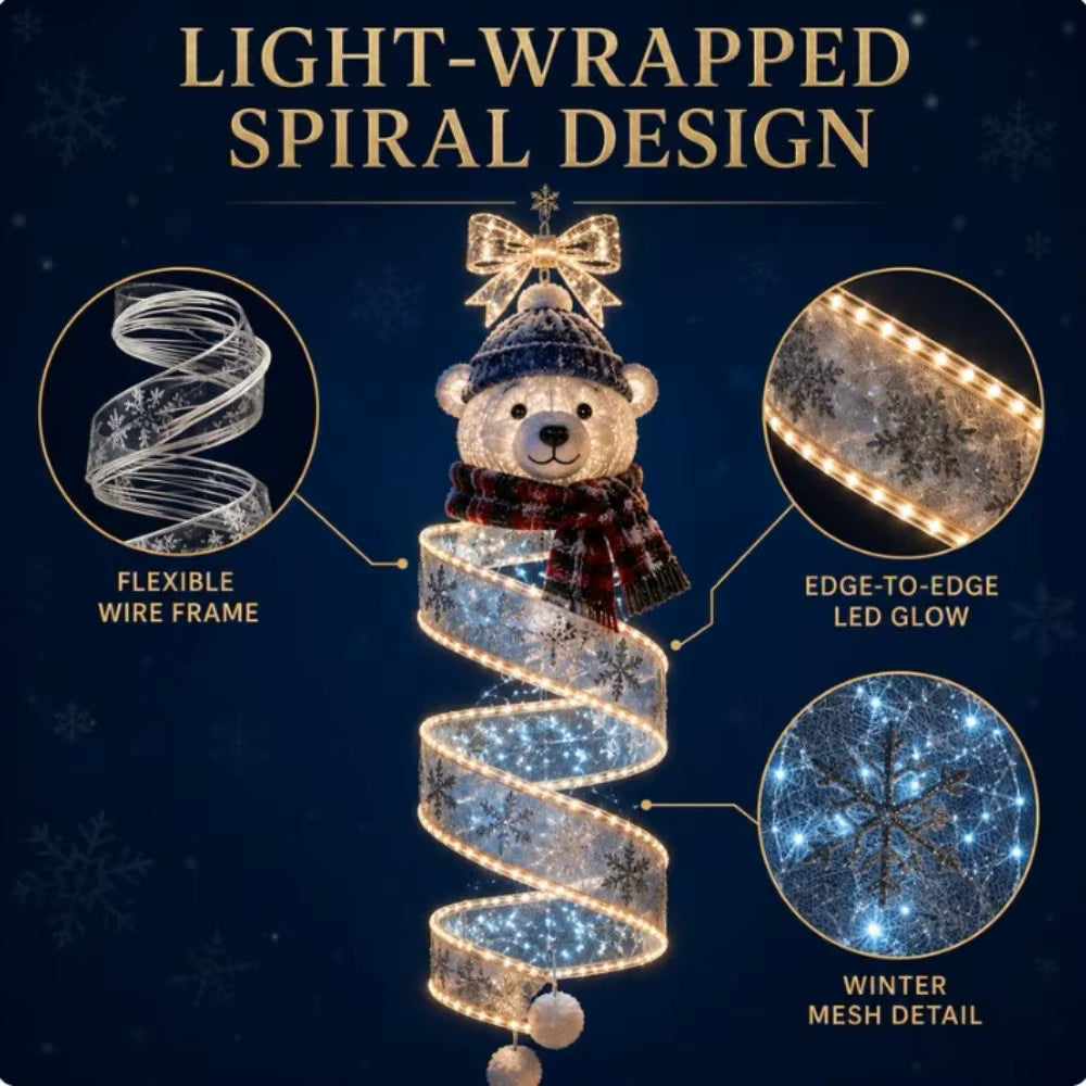 Christmas Spiral Hanging Light with Snowflake Ornament – LED Holiday D ...
