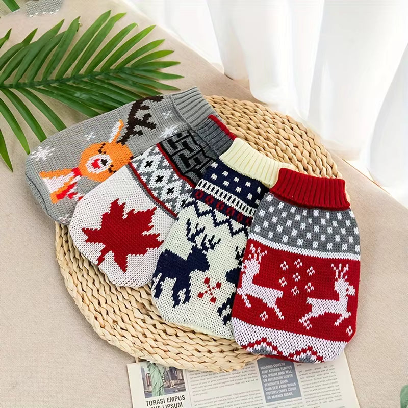Christmas Charm Wool Sweater for Dogs and Cats