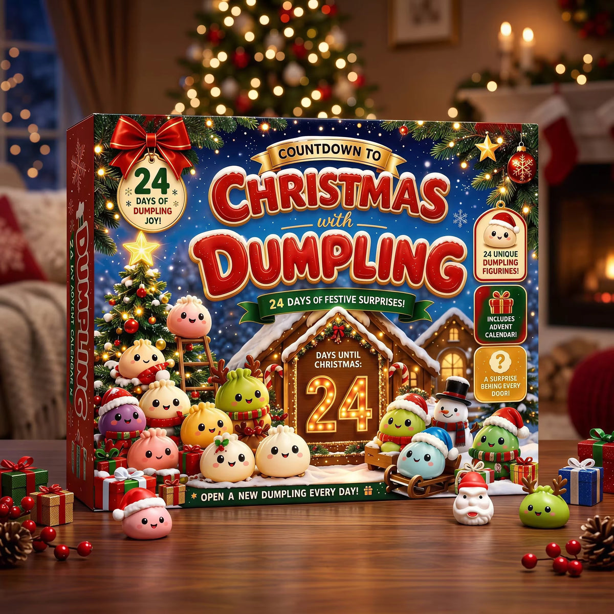 Christmas Dumpling Squishy Advent Calendar – 24 Days of Holiday Surprises