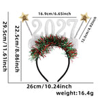 2027 Happy New Year Sequin Headband or Glitter Glasses – Festive Party Photo Prop Accessory