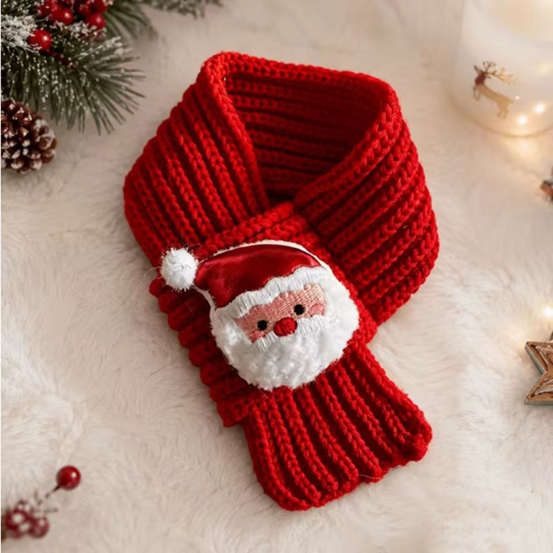 Christmas Knitted Pet Scarves for Small Dogs & Cats – 2-Pack