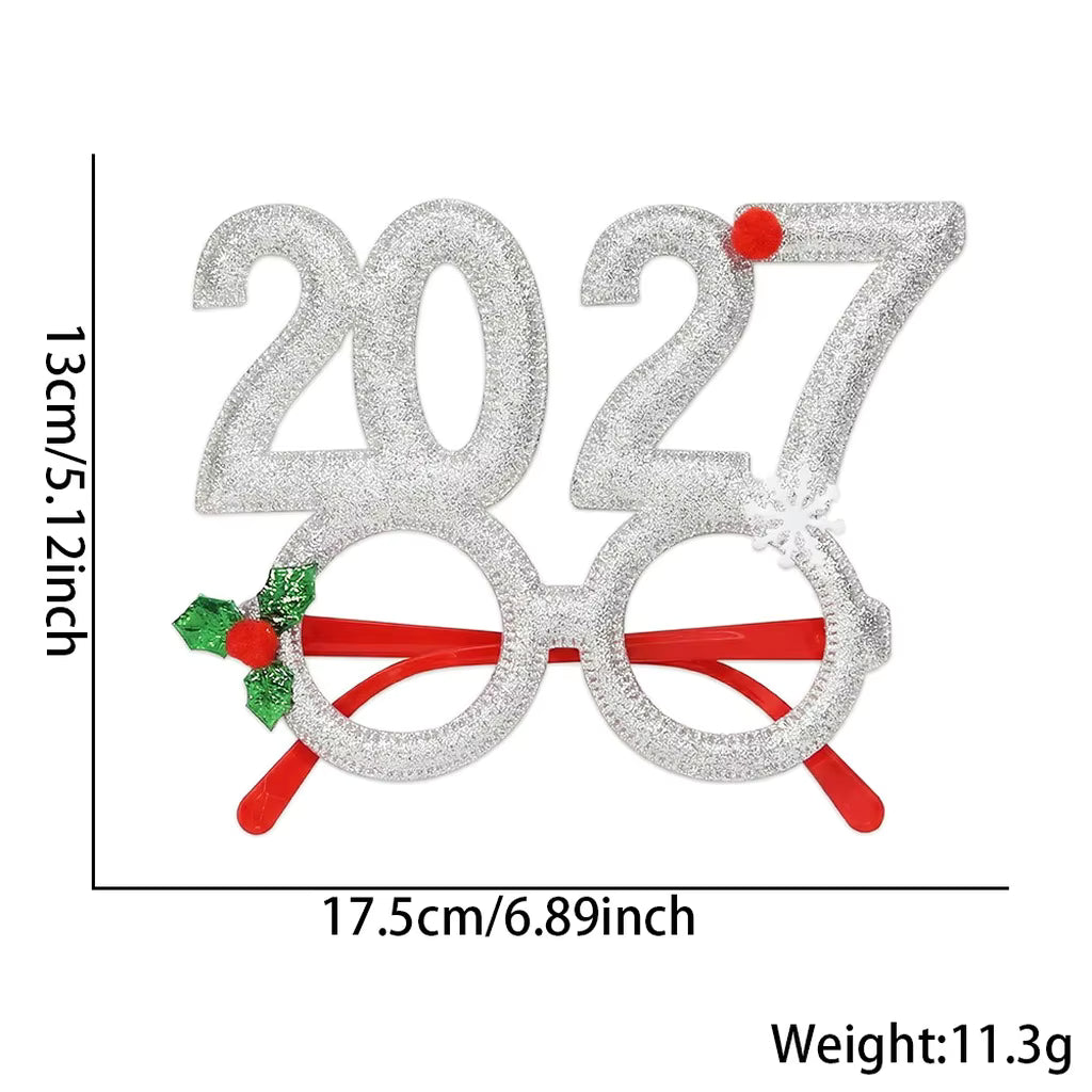2027 Happy New Year Sequin Headband or Glitter Glasses – Festive Party Photo Prop Accessory