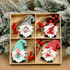 Holiday Wooden Pendants — Christmas Gnomes, Tree Decoration & New Year Gift