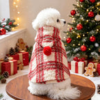 Christmas Dog Cape with Hood | Soft Winter Costume