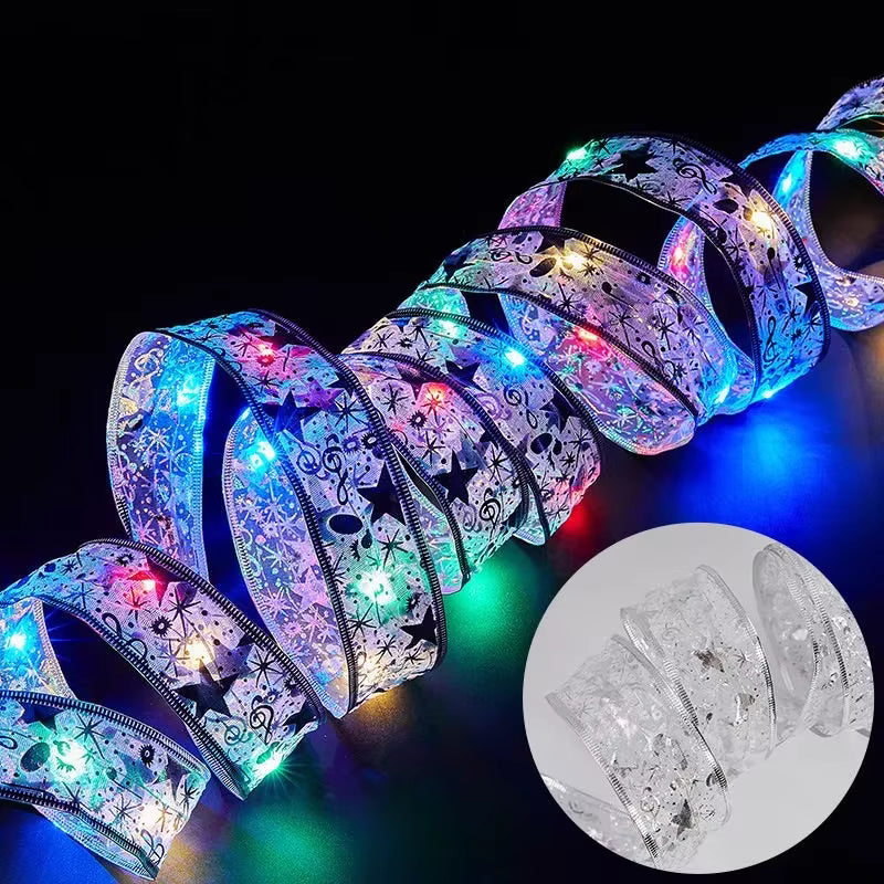 Festive LED Ribbon Lights 5/10M – Christmas & New Year Home Decor