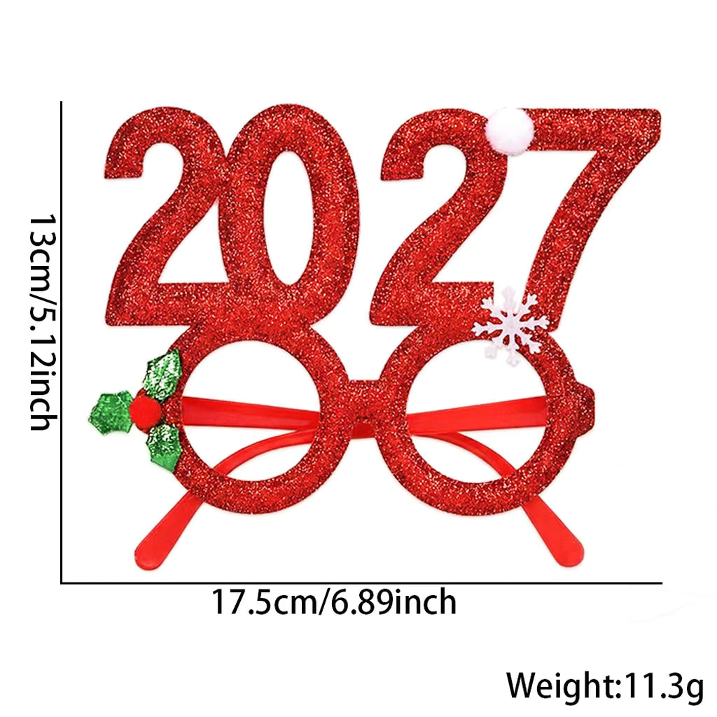2027 Happy New Year Sequin Headband or Glitter Glasses – Festive Party Photo Prop Accessory