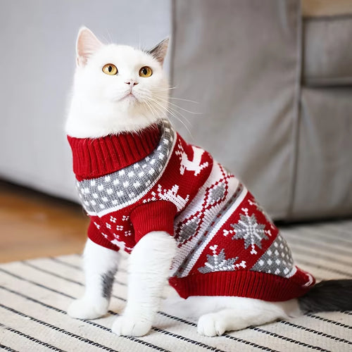 Christmas Charm Wool Sweater for Dogs and Cats