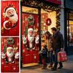 anta Claus Door Hanging — Festive Party Banner