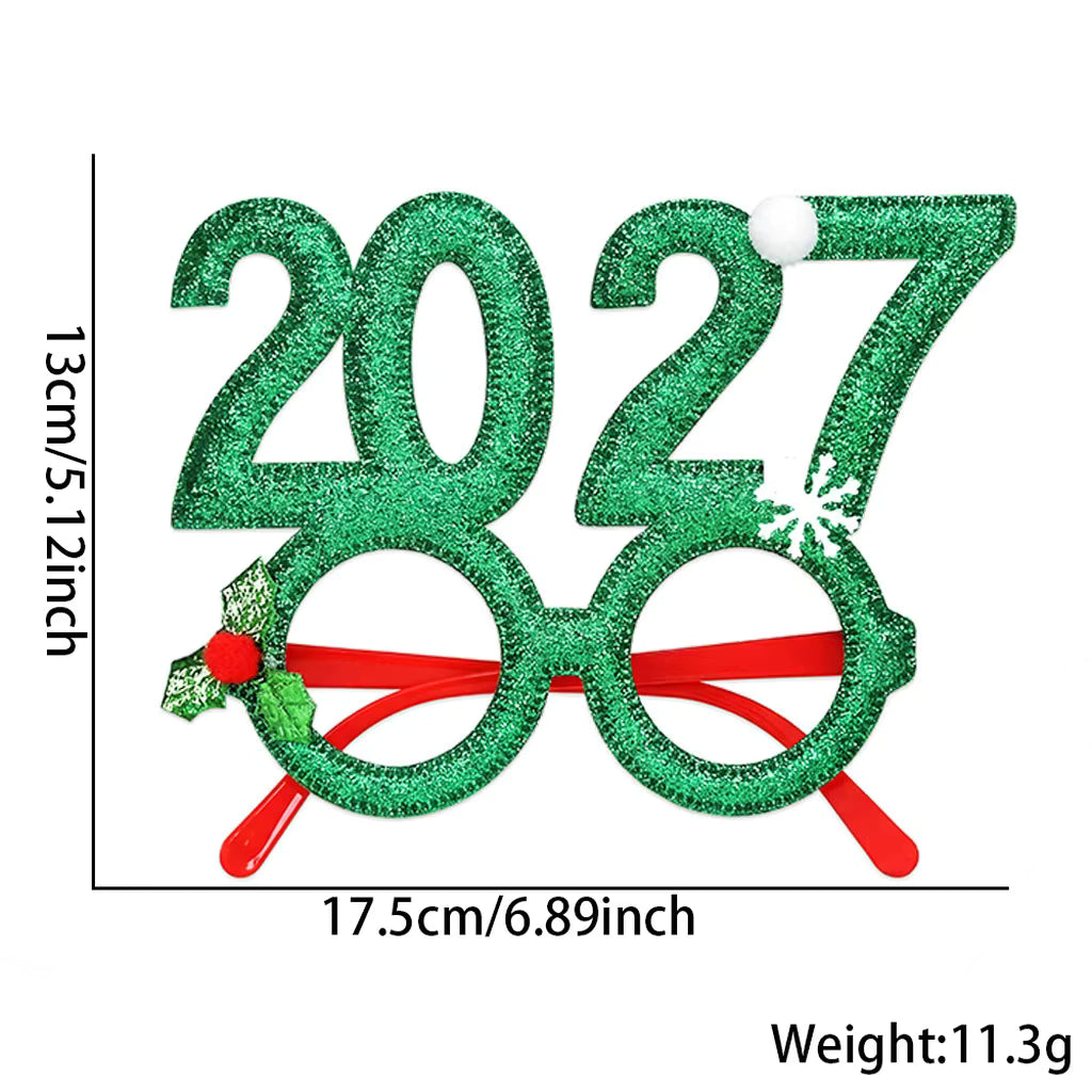 2027 Happy New Year Sequin Headband or Glitter Glasses – Festive Party Photo Prop Accessory