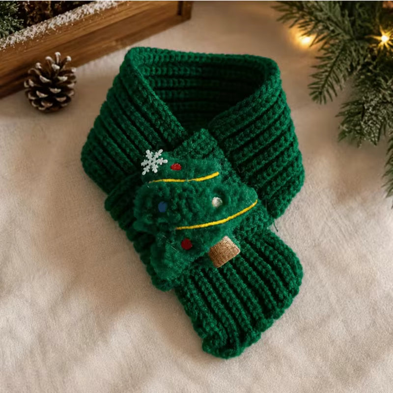 Christmas Knitted Pet Scarves for Small Dogs & Cats – 2-Pack