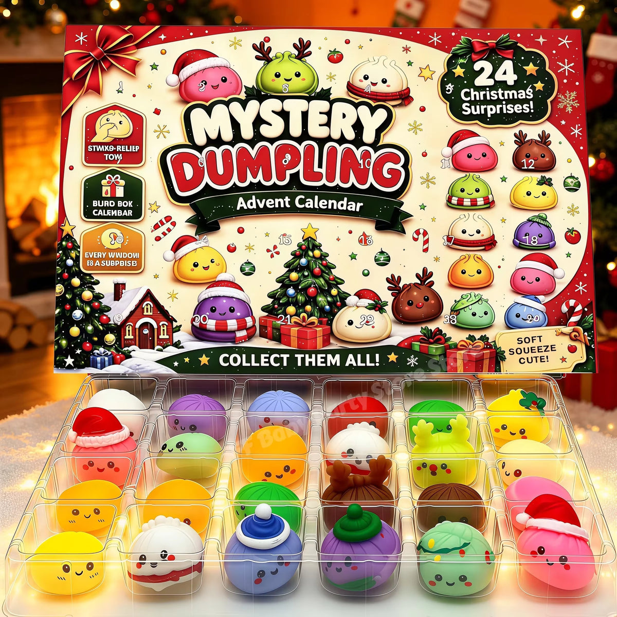 Christmas Dumpling Squishy Advent Calendar – 24 Days of Holiday Surprises