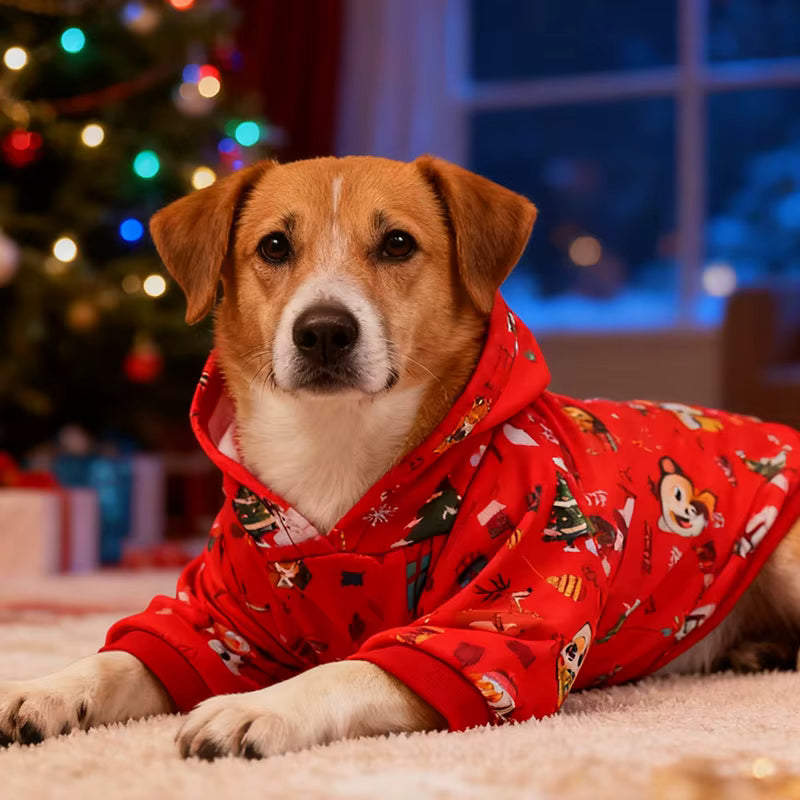 New Arrival Christmas Pet Hoodie, Festive Holiday Dog and Cat Clothing, Warm Winter Hooded