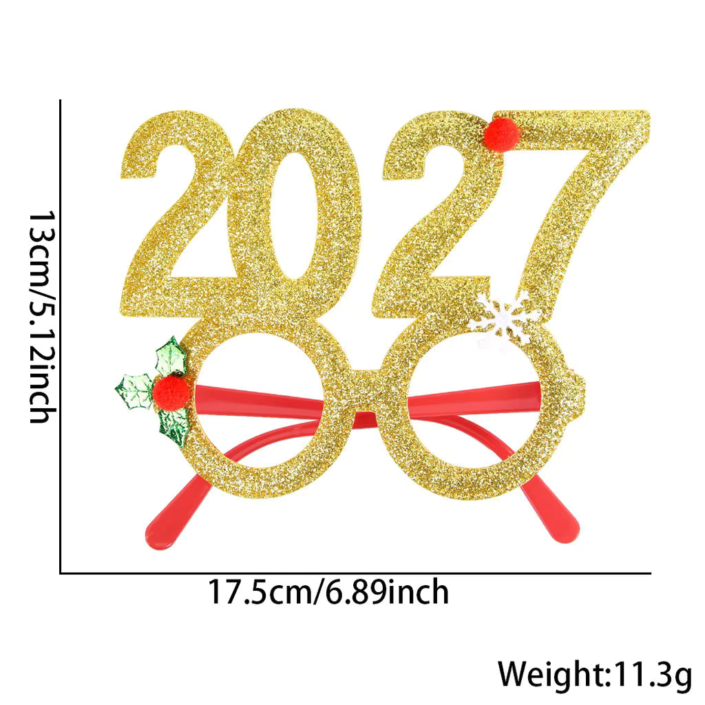 2027 Happy New Year Sequin Headband or Glitter Glasses – Festive Party Photo Prop Accessory