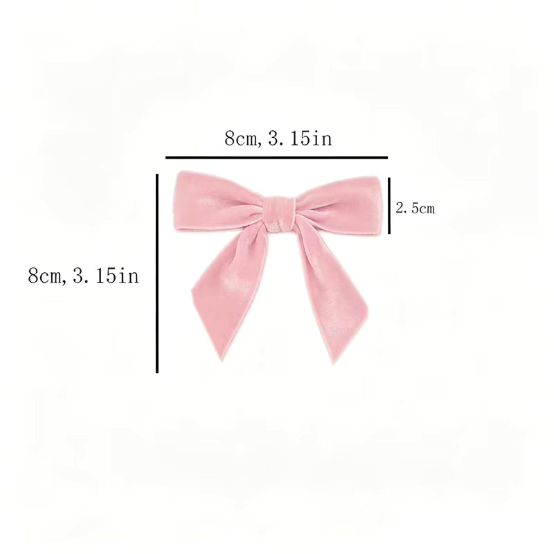 Vintage Red Velvet Christmas Bow Set – Decorative Ornaments for Tree & Gifts