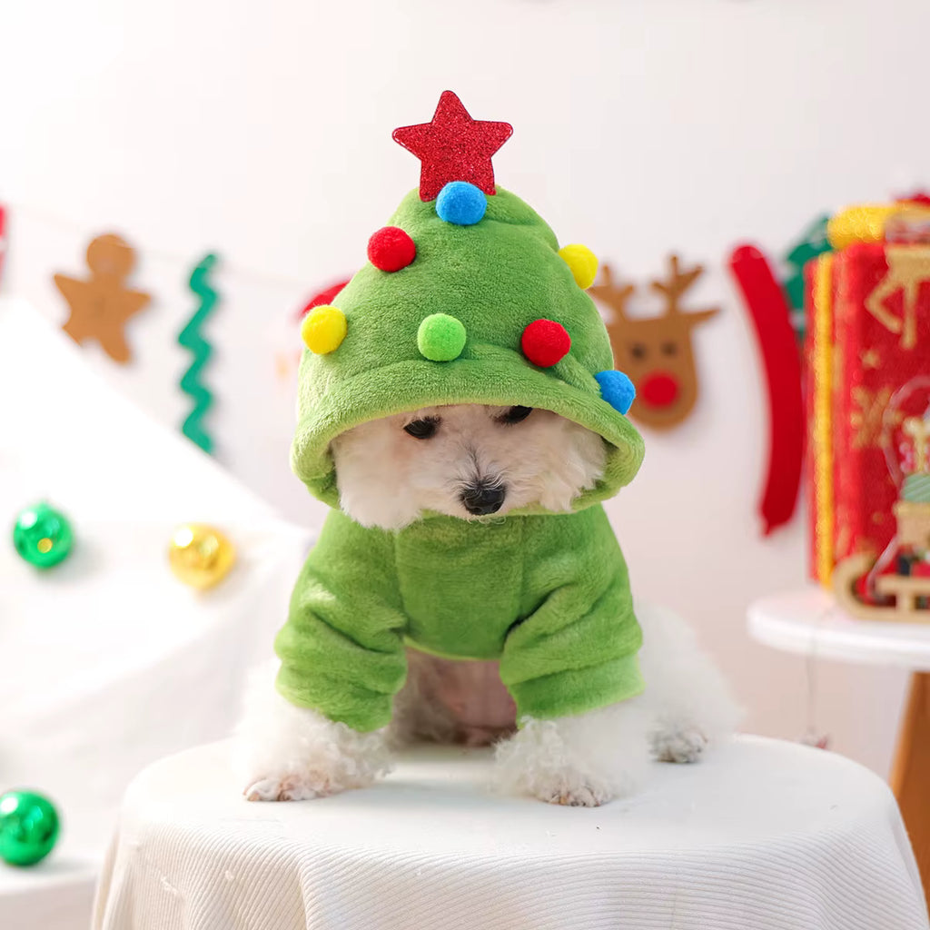 Christmas Fleece Hoodie For Small Dog Autumn Winter New Pet Pullover Coat Jacket Clothing Bichon Chihuahua Puppy Animal Cat Item