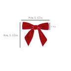 Vintage Red Velvet Christmas Bow Set – Decorative Ornaments for Tree & Gifts