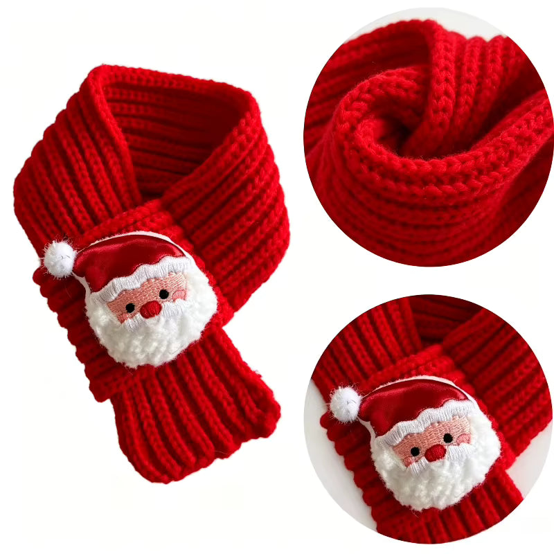 Christmas Knitted Pet Scarves for Small Dogs & Cats – 2-Pack