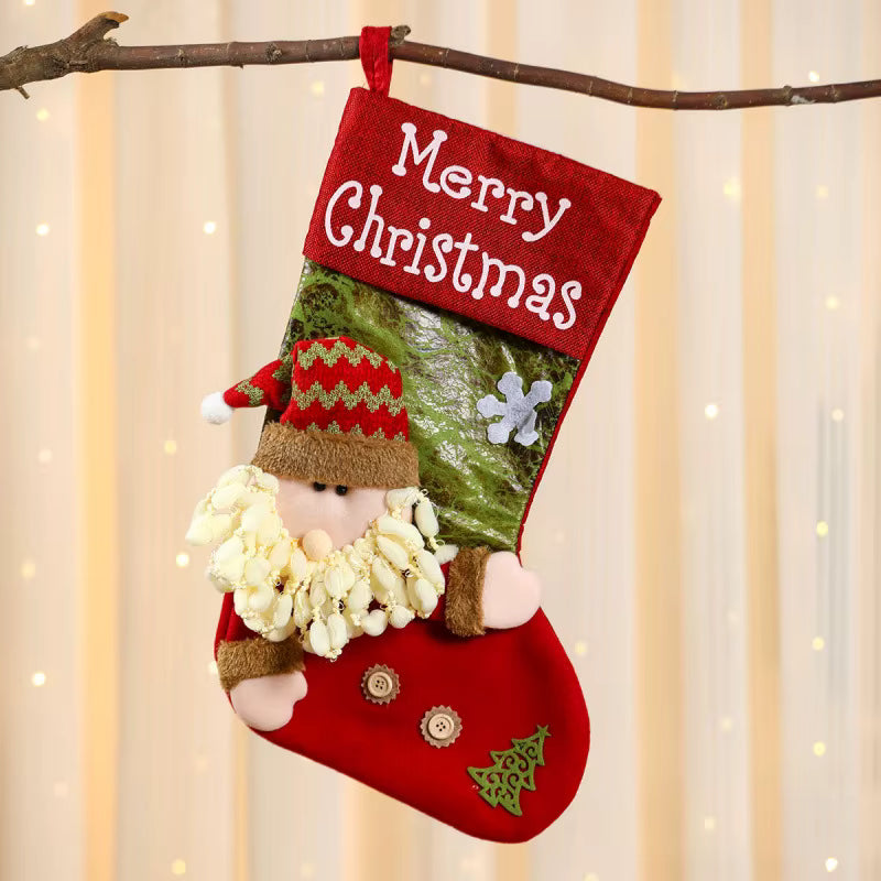 🎄 Christmas Stockings 18" — Festive Santa, Snowman, Reindeer & Bear Set