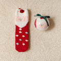 Cute Christmas Cartoon Plush Socks with Gift Box – Cozy Coral Fleece Winter Socks for Kids