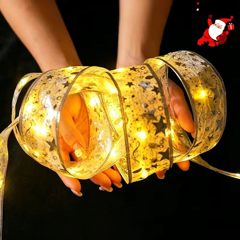 Festive LED Ribbon Lights 5/10M – Christmas & New Year Home Decor