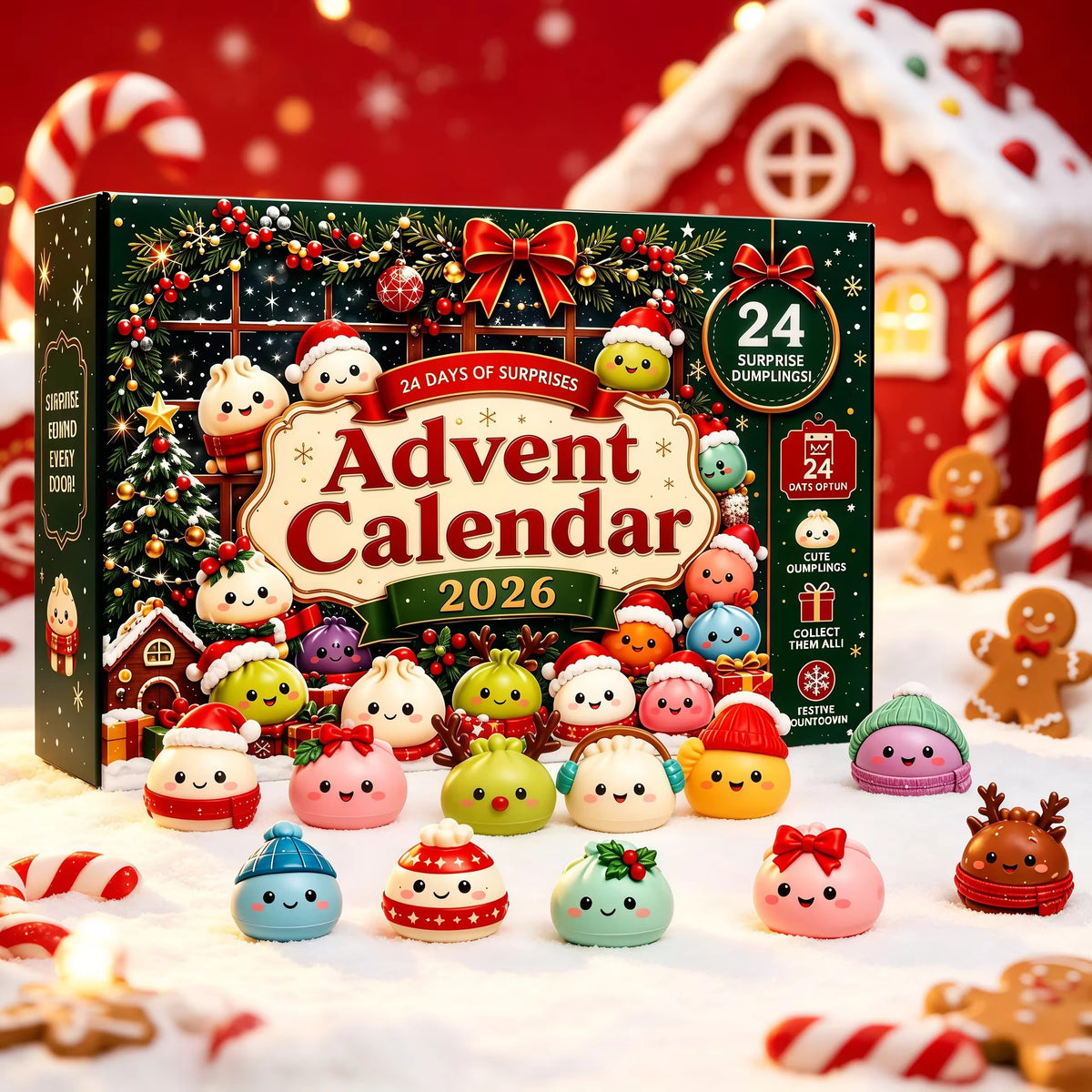 Christmas Dumpling Squishy Advent Calendar – 24 Days of Holiday Surprises