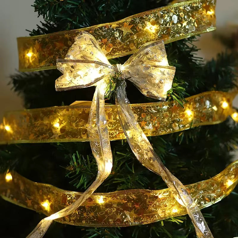 Festive LED Ribbon Lights 5/10M – Christmas & New Year Home Decor